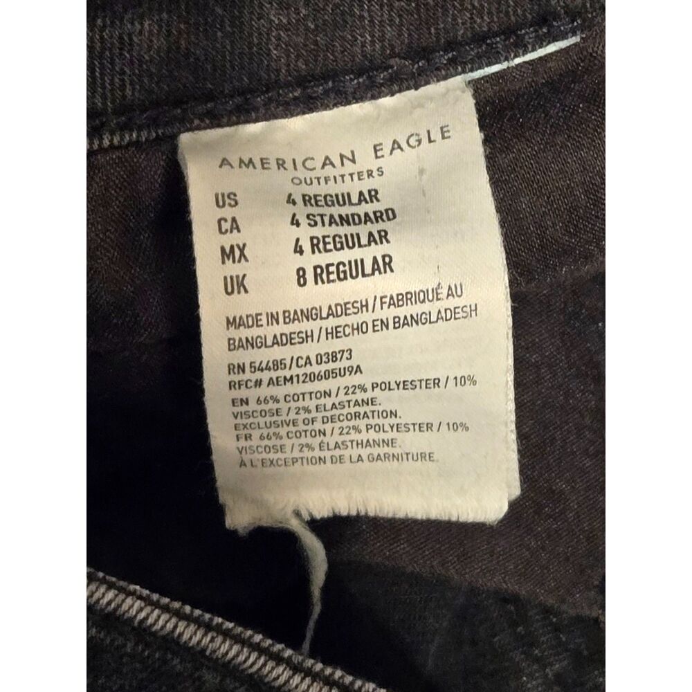 American Eagle Next Level Stretch Jeggings | Women's Size 4 | Washed Black - Picture 5 of 11